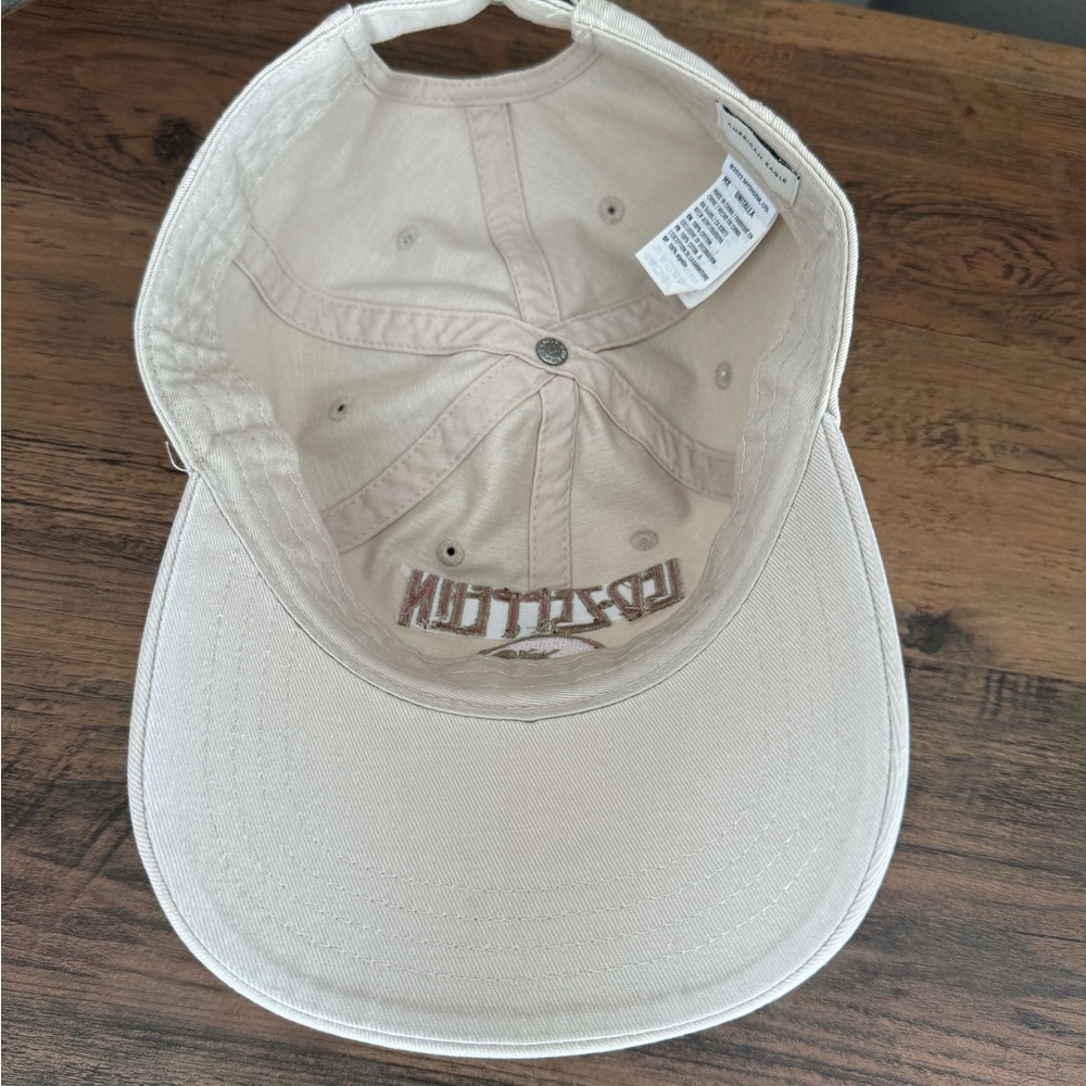 American Eagle Outfitters Led Zeppelin Cream Baseball Hat Cap with Pink Logo - Picture 5 of 9